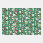 Cute Christmas Village Wrapping Paper Sheets (Front)