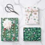 Cute Christmas Village Wrapping Paper Sheets<br><div class="desc">This charming and cute set of three Christmas wrapping papers feature Christmas tree forest,  winter village,  and snowflake illustrations.</div>
