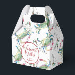Cute Christmas Watercolor Blue Crab Favor Boxes<br><div class="desc">Celebrate Christmas 2025 with a touch of the coast through this elegant tropical favor box featuring a hand-painted blue crab surrounded by twinkling Christmas lights in festive shades of red, blue, and green. Designed to coordinate with Victoria Grigaliunas’ beach Christmas collection, this unique watercolor design captures seaside charm with a...</div>