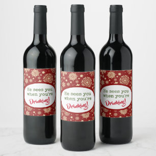 Cute Christmas Wine Labels! Wine Label