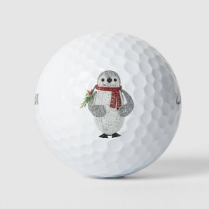 ***CUTE CHRISTMAS/WINTER PENQUIN*** GOLF BALL