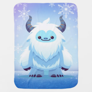 Cute Christmas/winter yeti Baby Blanket