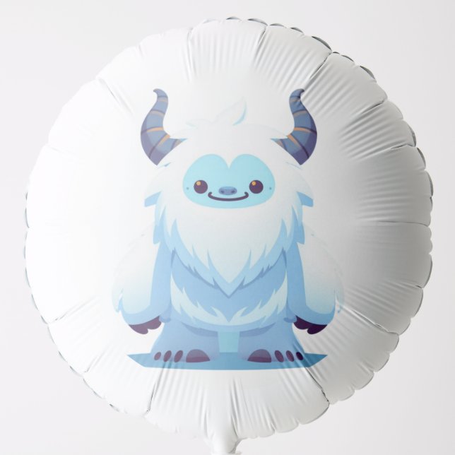 Cute Christmas/winter yeti Balloon (Front)