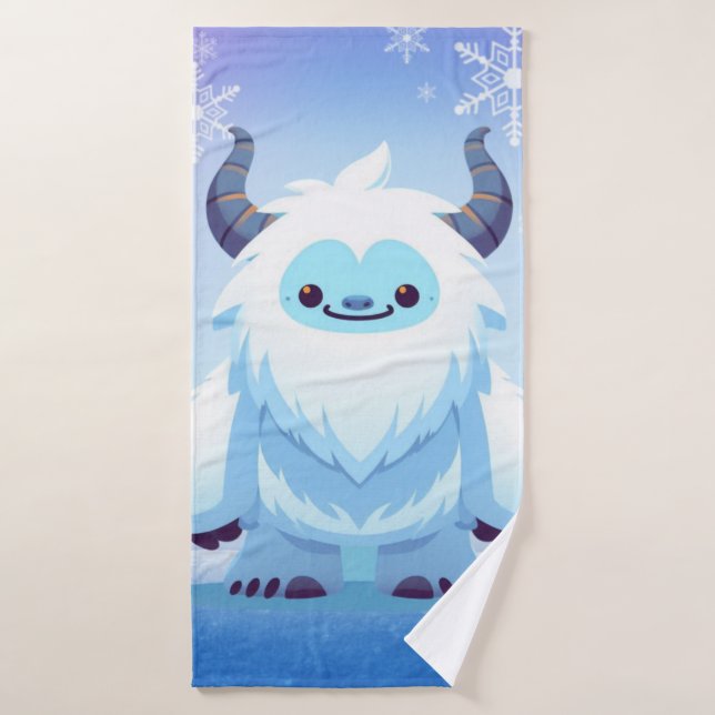 Cute Christmas/winter yeti Bath Towel (Bath Towel)
