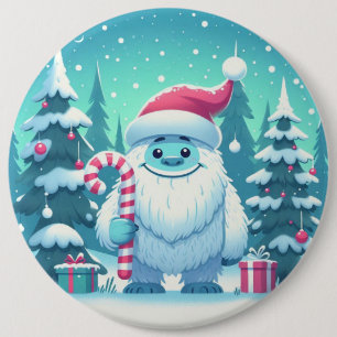 Cute Christmas/winter yeti Button