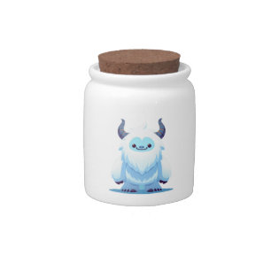 Cute Christmas/winter yeti Candy Jar