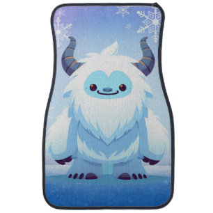 Cute Christmas/winter yeti Car Floor Mat