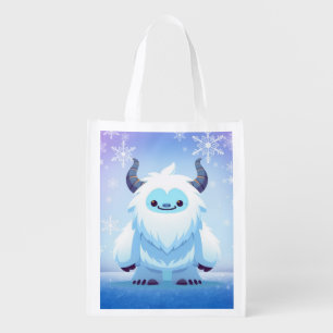 Cute Christmas/winter yeti Grocery Bag