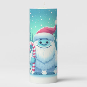 Cute Christmas/winter yeti Pillar Candle