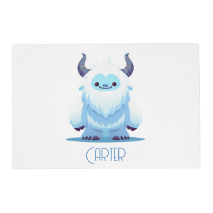 Cute Christmas/winter yeti Placemat