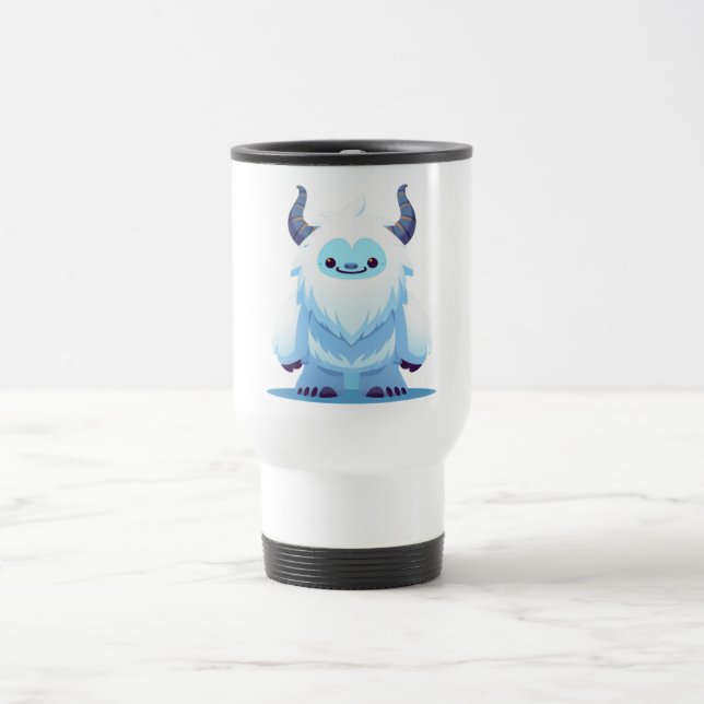 Cute Christmas/winter yeti Travel Mug (Center)