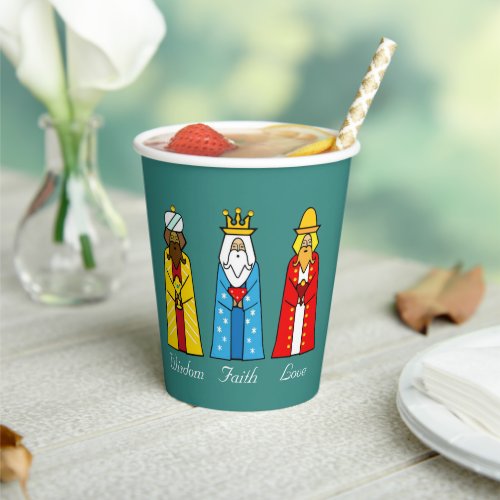 Cute Christmas Wise Men Paper Cups