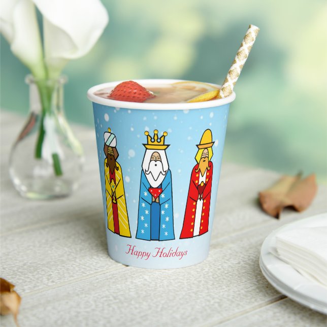 Cute Christmas Wise Men Paper Cups (Insitu)