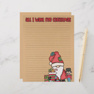 cute Christmas wish list Stationery paper