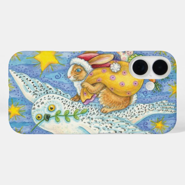 Cute Christmas with Rabbit as Santa Claus on Owl Case-Mate iPhone Case (Back (Horizontal))