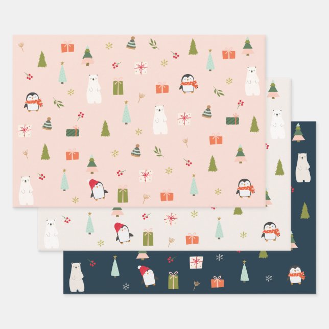 Cute Christmas  Wrapping Paper Sheets (Set)