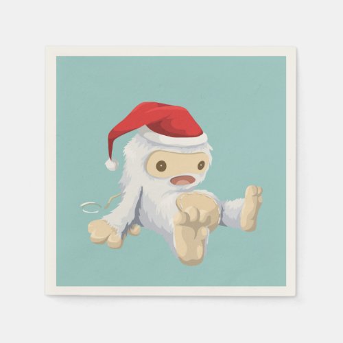 Cute Christmas Yeti Toy Doll Napkins