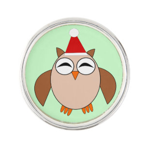 Cute Chroistmas Owl Lapel Pin
