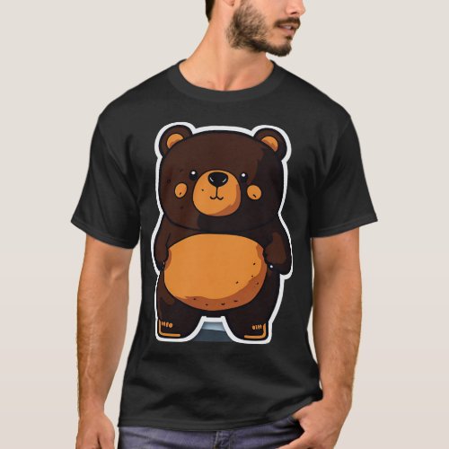 Cute Chubby Bear T_Shirt