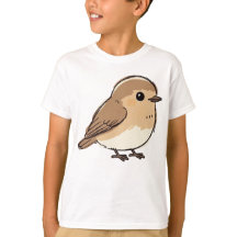 Cute Chubby Bird Illustration - Hand-Drawn Little 