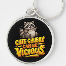 Cute Chubby Can Be Vicious Funny Raccoon