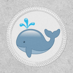 Cute Chubby Cartoon Whale Patch