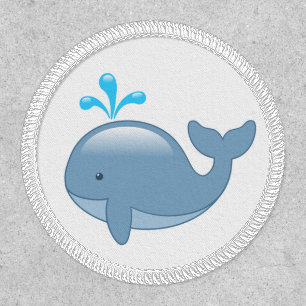 Cute Chubby Cartoon Whale Patch