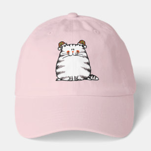 Cute Chubby Cat Two Christmas Hats