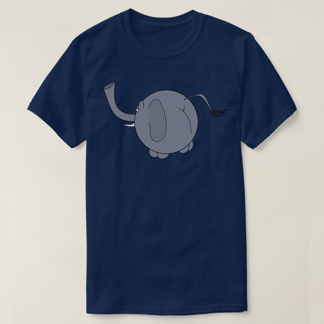 Cute Chubby Elephant T-Shirt (Design Front)