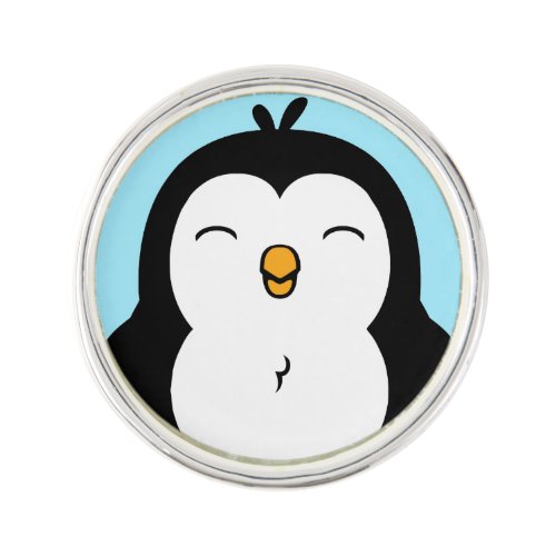 Cute Chubby Penguin Image Lapel Pin