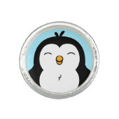Cute Chubby Penguin Image Ring (Front)