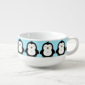 Cute Chubby Penguin Image Soup Mug (Left)
