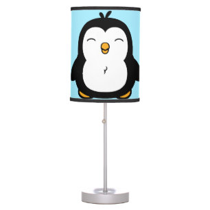 Cute Chubby Penguin Image Table Lamp