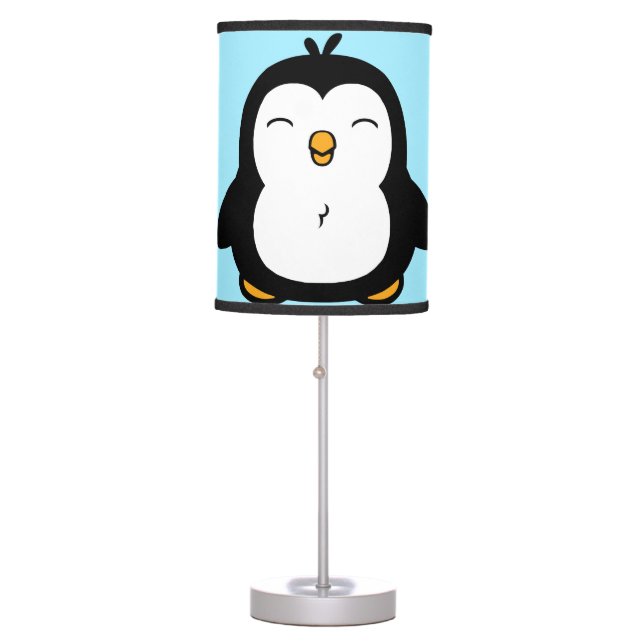 Cute Chubby Penguin Image Table Lamp (Front)