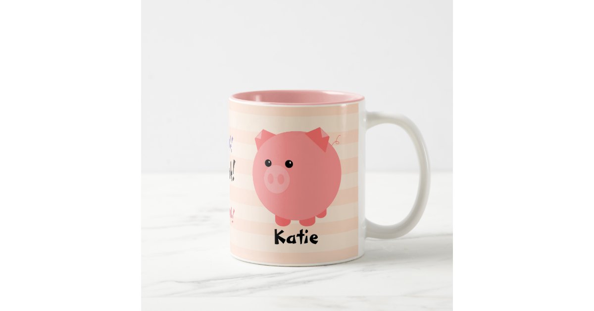 Ceramic Travel Cup: Pretty Pink Pig