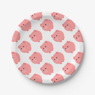 Cute Chubby Pig Party Plates