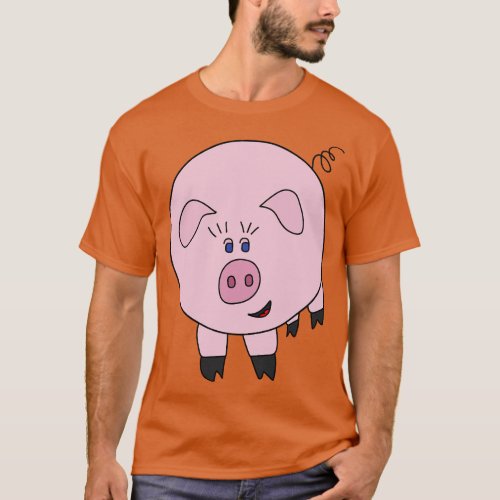 Cute Chubby Pig T_Shirt