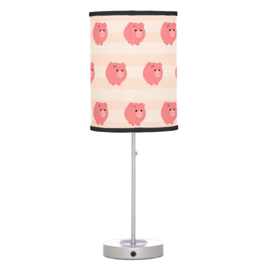 Cute Chubby Pig Table Lamp (Back)