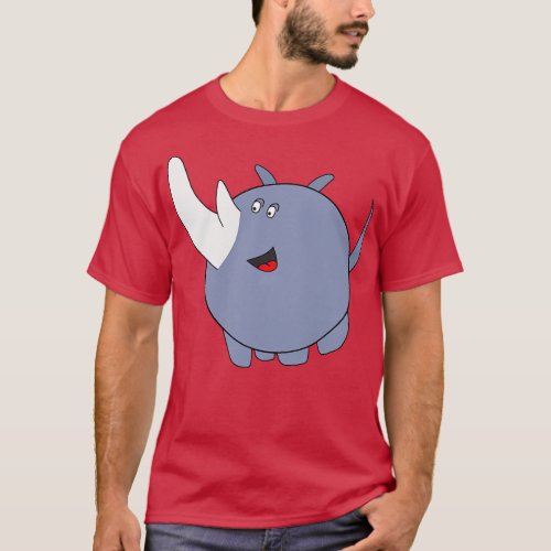 Cute Chubby Rhinoceros T_Shirt