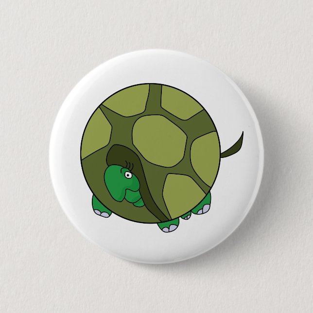 Cute Chubby Turtle Button (Front)