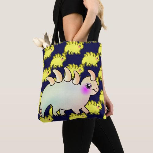 Cute Chubby Yellow Belly Dinosaur Tote Bag