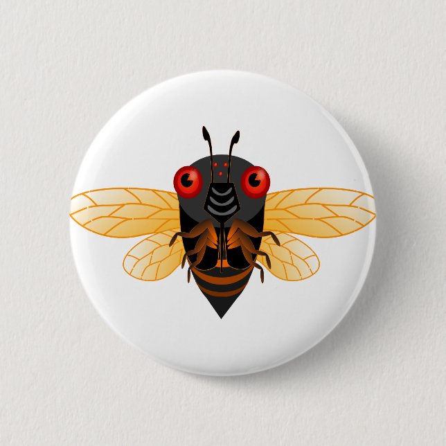 Cute Cicada Button (Front)
