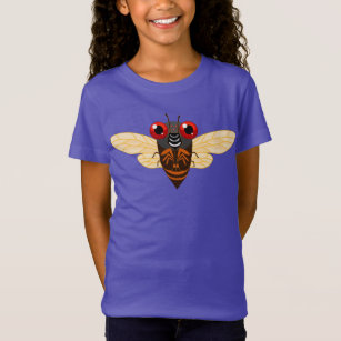 Cute Cicada Cartoon T-Shirt (Girls)