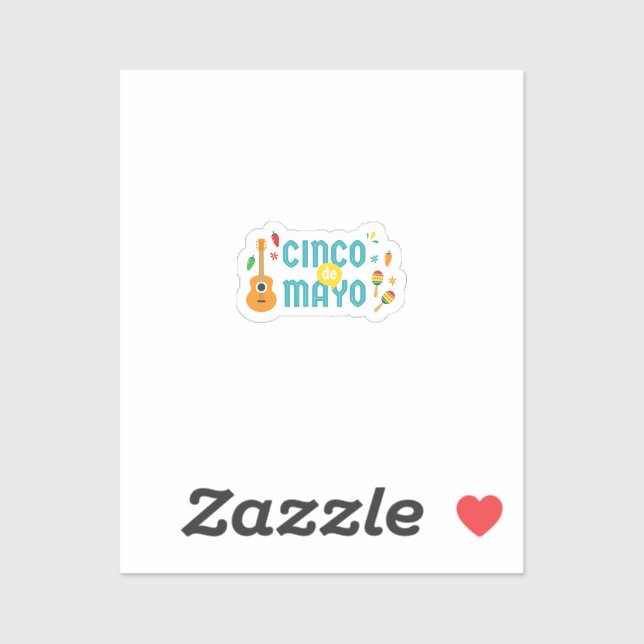 Cute Cinco de Mayo Fiesta Vinyl Sticker (Sheet)