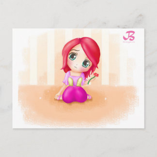 Cute Cindy Anime Manga Chibi Colorful Postcard