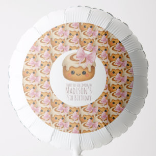 Cute Cinnamon Roll Bun Girl Birthday Party Balloon