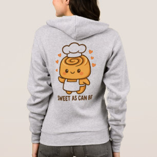 "Cute Cinnamon Roll Chef – Kawaii Baking Design Hoodie