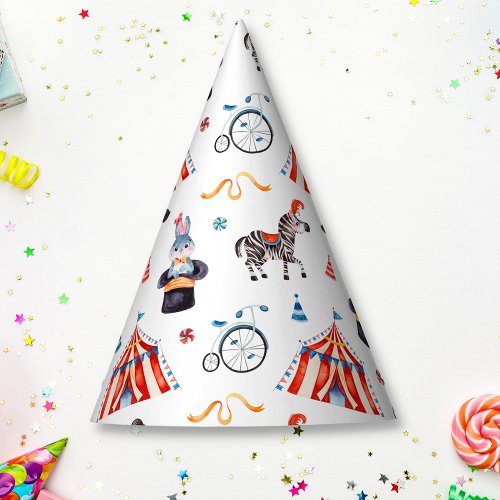 Cute Circus Kids Birthday Party Hat
