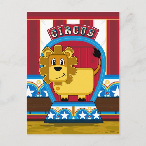 Cute Circus Lion Postcard