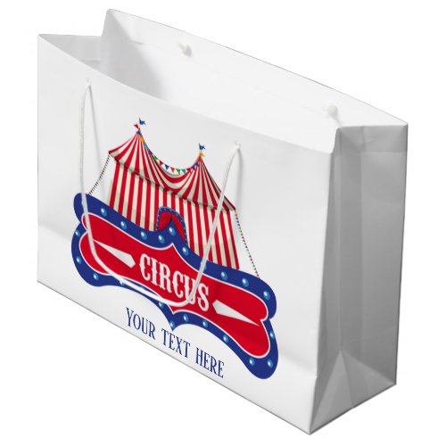 cute circus lovers party large gift bag